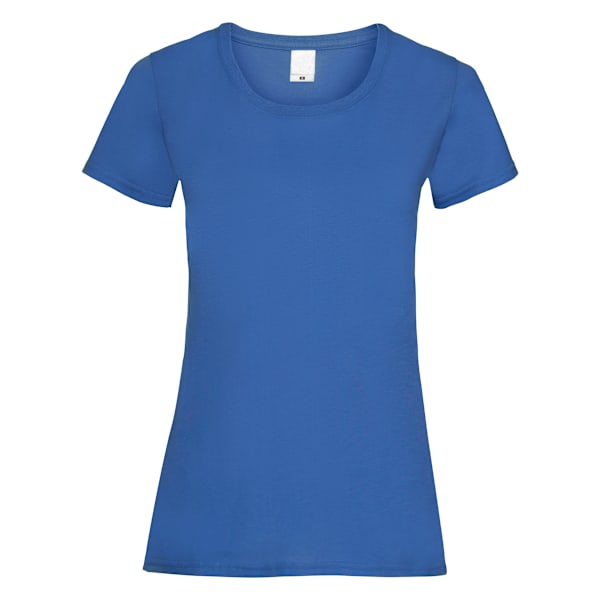 Womens/Ladies Value Fitted Short Sleeve Casual T-Shirt Large Co Cobalt Large