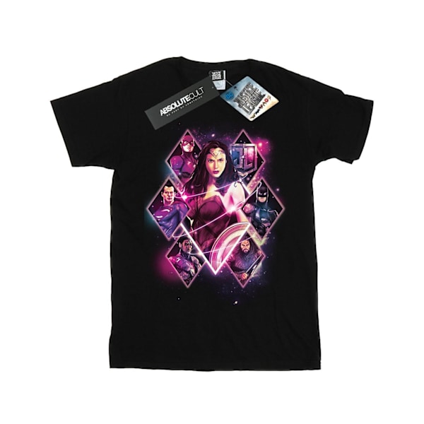 DC Comics Girls Justice League Movie Team Diamonds Bomull T-shirt Black 12-13 Years