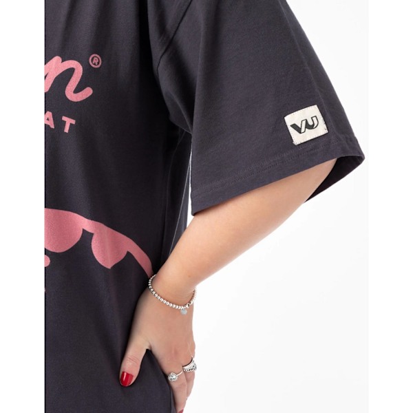Pusheen Oversize T-shirtklänning för damer M Charcoal Grey/P Charcoal Grey/Pink M