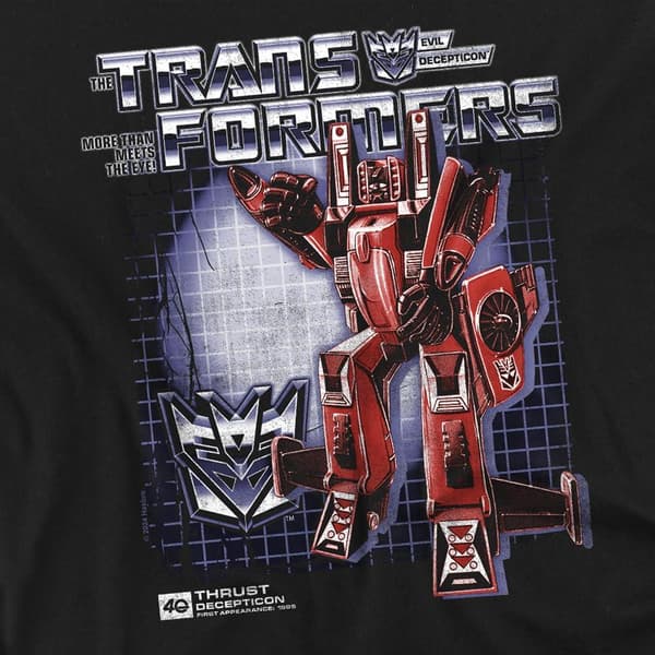 Transformers Herr Thrust Box 40-års T-Shirt L Svart Black L