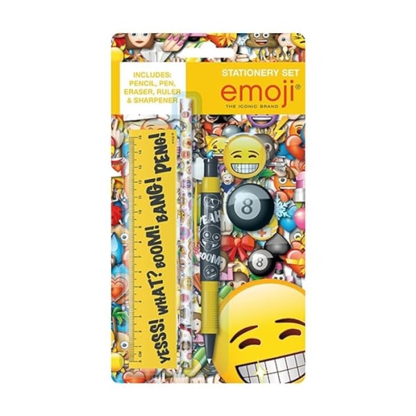 Emoji brevpapper set en one size gul Yellow One Size