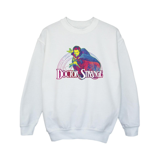 Marvel Boys Doctor Strange Psykedelisk Sweatshirt 7-8 År Vit White 7-8 Years