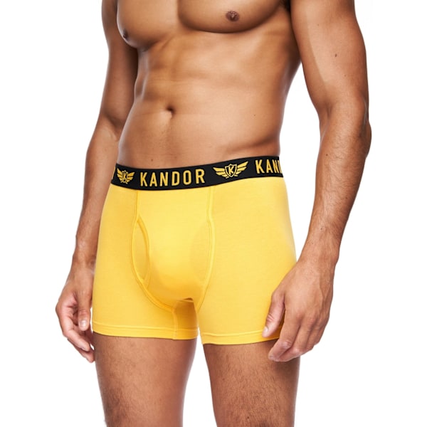 Kandor Bambers Bambu Boxerkalsonger för män (7-pack) M Gul Yellow M
