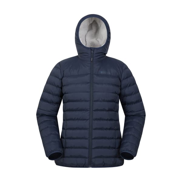 Mountain Warehouse Dam/Fritidsjacka med Fuskpälsfoder 1 Navy 10 UK