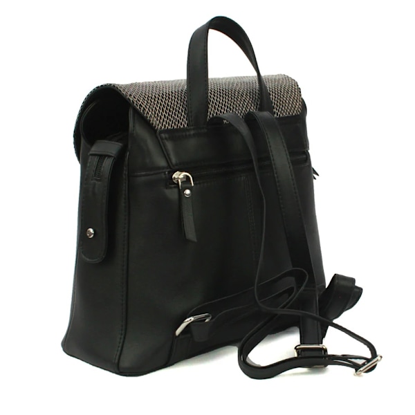 Eastern Counties Leather Petra Snake Print Läderryggsäck En Black One Size