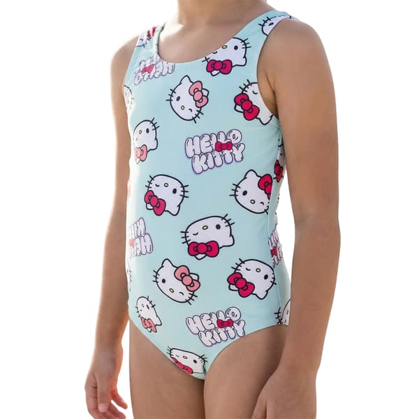 Hello Kitty Flickor Helkroppsbaddräkt 5-6 År B Blue 5-6 Years