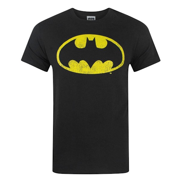 Batman Distressed Logo T-shirt S Svart Black S