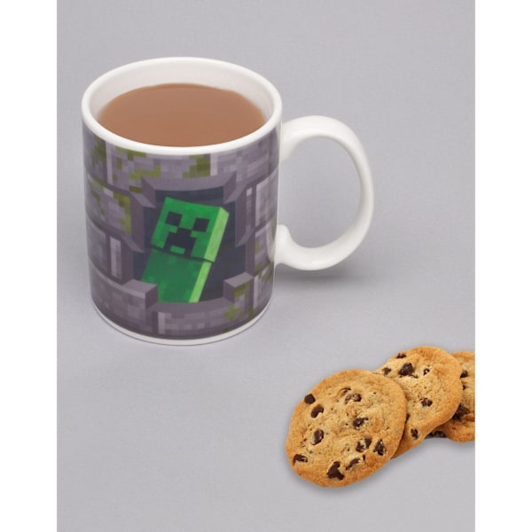 Minecraft Creeper Värmeförändrande Mugg En Storlek Grå/Grön Grey/Green One Size