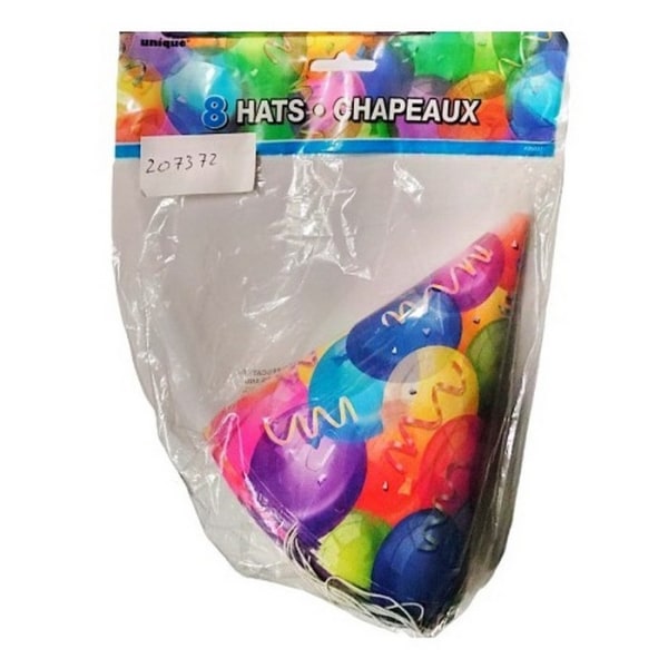 Unika Party Confetti Party Hattar (Pack om 8) One Size Multicolo Multicoloured One Size