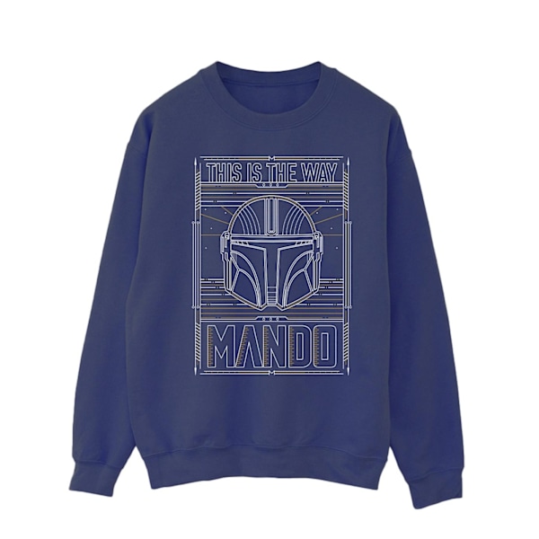Star Wars Herr The Mandalorian The Way Outline Helm Sweatshirt Navy Blue M