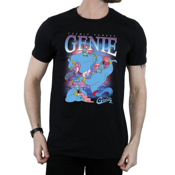 Aladdin Mens Genie Montage bomull T-shirt XL Svart Black XL