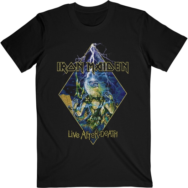 Iron Maiden Unisex Vuxen Live After Death Diamond T-shirt S Bla Black S