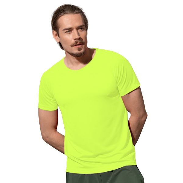 Stedman Active Raglan Mesh T-Shirt för män L Cyber Gul Cyber Yellow L