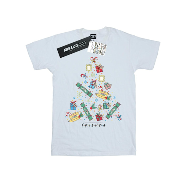 Friends Dam/Damer Julgran Bomull Boyfriend T-Shirt L White L