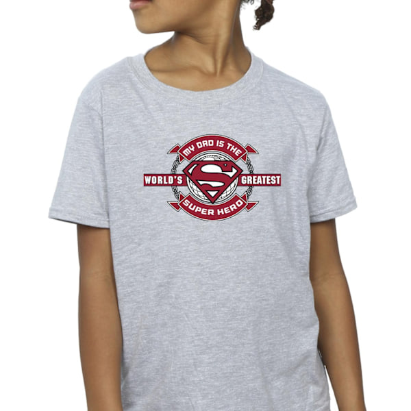 DC Comics Girls Superman Super Hero Bomull T-shirt 9-11 år S Sports Grey 9-11 Years