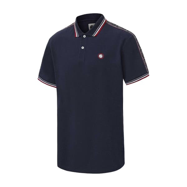 Pretty Green Herr Logobandad Pikétröja S Marinblå Navy S