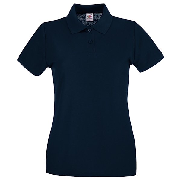 Fruit of the Loom Dam/Kvinnors Premium Fitted Kortärmad Po Deep Navy M