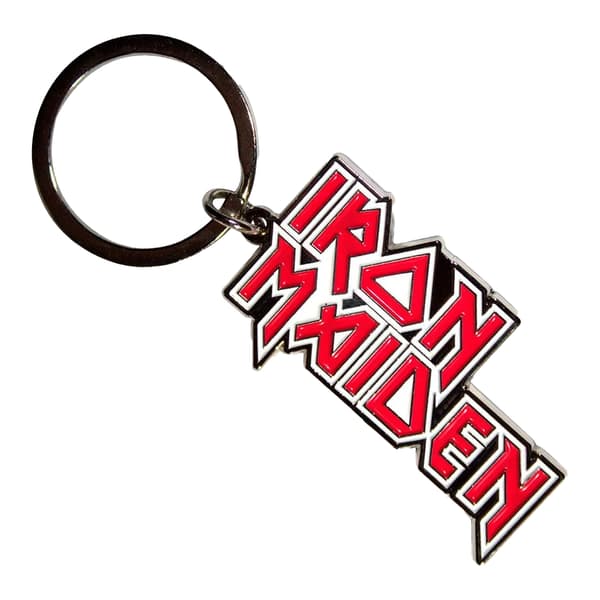 Iron Maiden Stacked Logo Nyckelring En Storlek Röd Red One Size