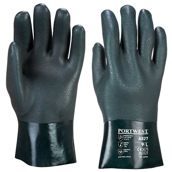 Portwest Unisex Vuxen Dubbeldoppad PVC Vante 45cm Grön Green 45cm