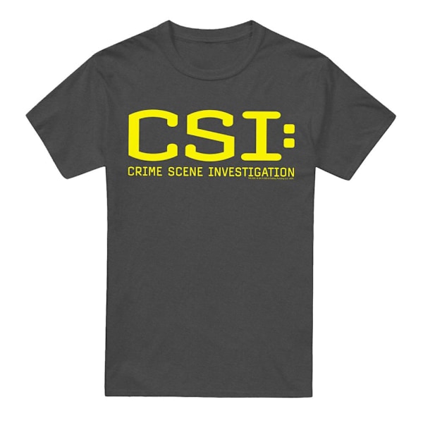 CSI Unisex Vuxen Logo T-Shirt M Kolgrå Charcoal M