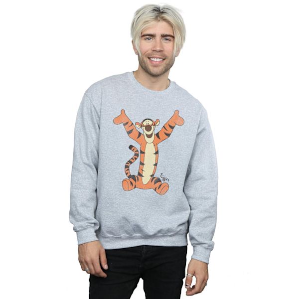 Disney Herr Winnie The Pooh Classic Tigger Sweatshirt 3XL Sport Sports Grey 3XL