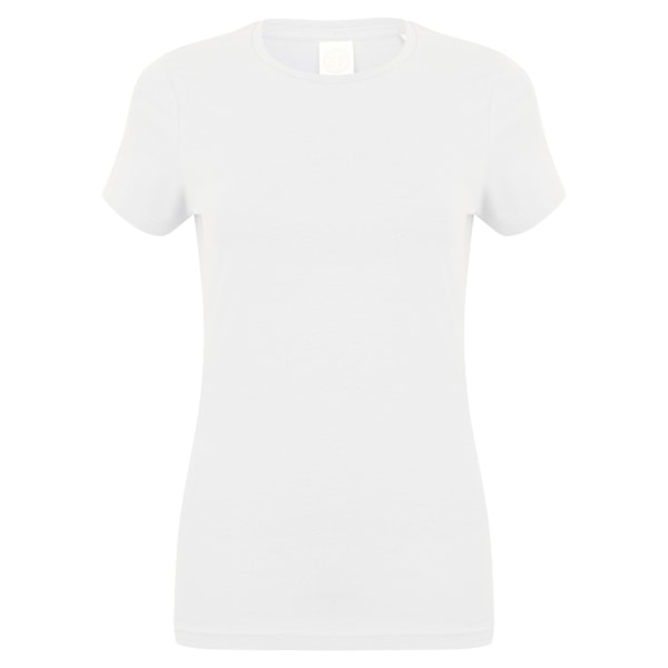 Skinni Fit Dam/Damer Feel Good Stretch Kortärmad T-shirt White L