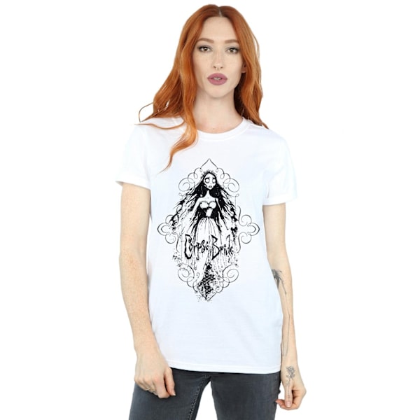 Corpse Bride Dam T-shirt i bomull för kvinnor/damer White 4XL