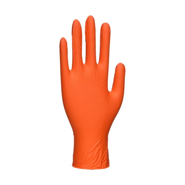 Portwest Unisex Vuxen A930 Kraftiga Engångshandskar (Förpackning me Orange 10