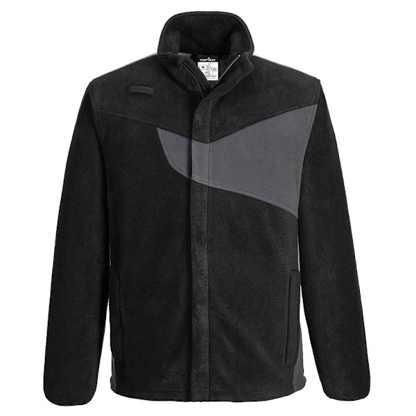 Portwest Herr PW2 Fleecejacka M Svart/Zoom Grå Black/Zoom Grey M