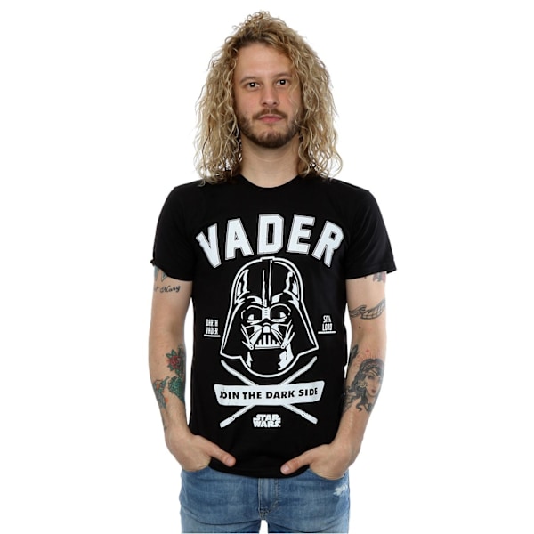 Star Wars Darth Vader College T-shirt för män, M, svart Black M