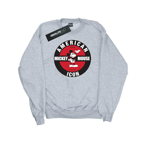 Disney Herr Mickey Mouse American Icon Sweatshirt XXL Sports Grå Sports Grey XXL