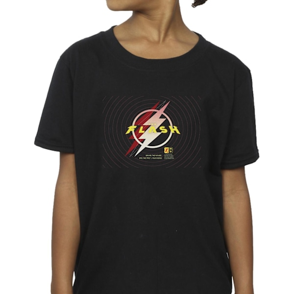 DC Comics Girls The Flash Lightning Logo Bomull T-shirt 9-11 år Black 9-11 Years