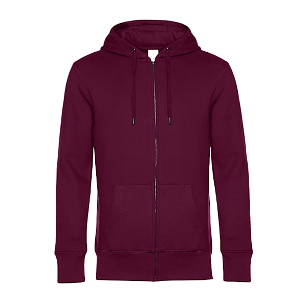 B&C Herr Full Zip Hoodie XXL Mörkt Körsbär Dark Cherry XXL