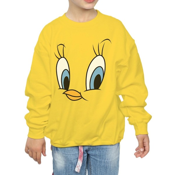 Looney Tunes Girls Tweety Pie Face Sweatshirt 9-11 År Solros Sunflower 9-11 Years