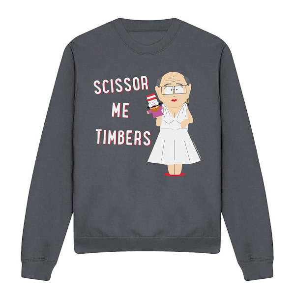 South Park Unisex Vuxen Scissor Me Timbers Sweatshirt L Charcoa Charcoal L
