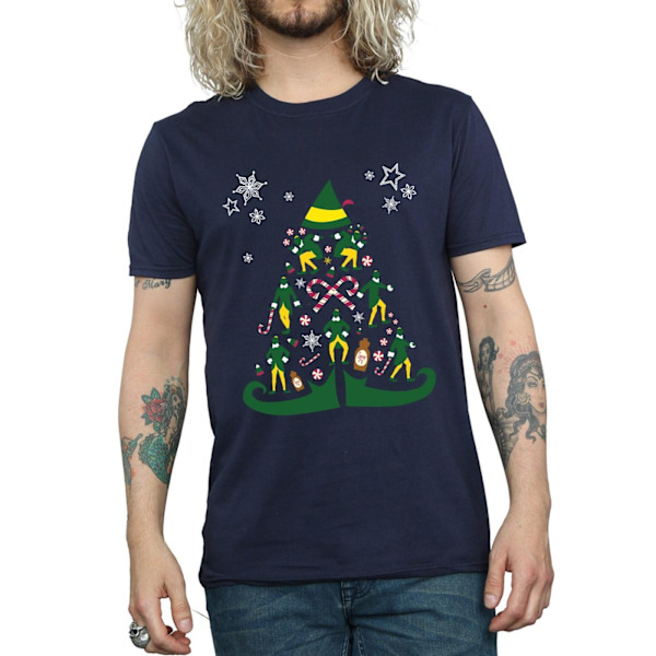 Elf Herr Julgran T-shirt S Marinblå Navy Blue S