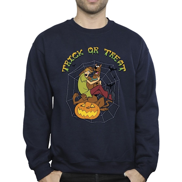 Scooby Doo Trick Or Treat Sweatshirt för Herr M Marinblå Navy Blue M