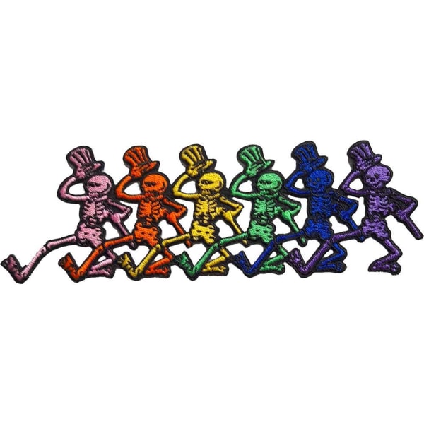 Grateful Dead Dancing Skeleton Strykjärnsmärke En Storlek Flerfärgad Multicoloured One Size