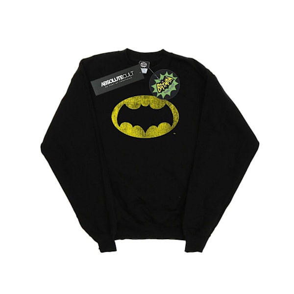 DC Comics Dam/Damer Batman TV-serie Distressed Logo Sweatshirt Black XL