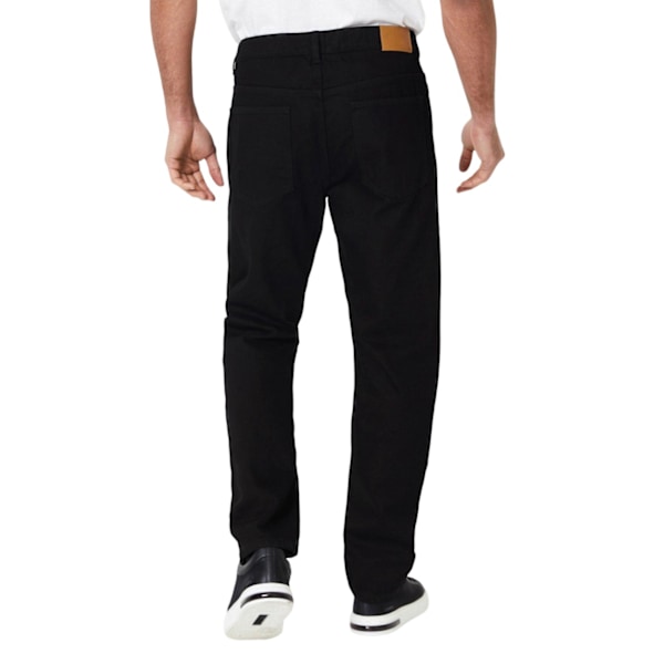 Maine herr enfärgade raka jeans 34R svart Black 34R