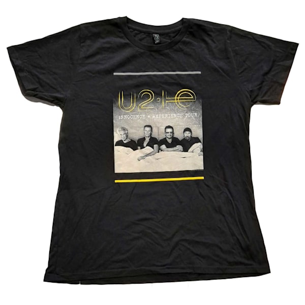 U2 Dam/Kvinnor I+E Tour Bed Foto Baksida Tryck Bomull T-Shirt X Black XL