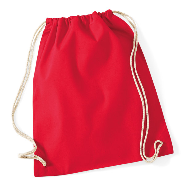 Westford Mill Cotton Gymsac Bag - 12 liter One Size Classic Re Classic Red One Size