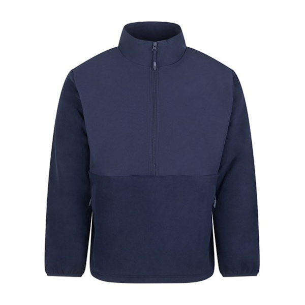 Front Row Herr Microfleece Half Zip Fleecetopp L Marinblå Navy L