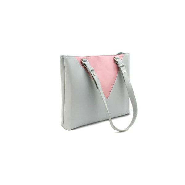 Eastern Counties Leather Alice Kontrastpanel Läder Handväska O Grey/Blush One Size