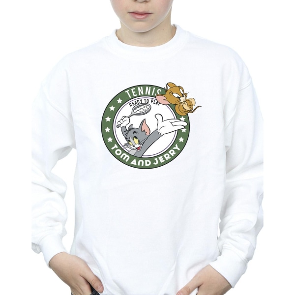 Tom And Jerry Boys Tennis Ready To Play Sweatshirt 7-8 år Wh White 7-8 Years
