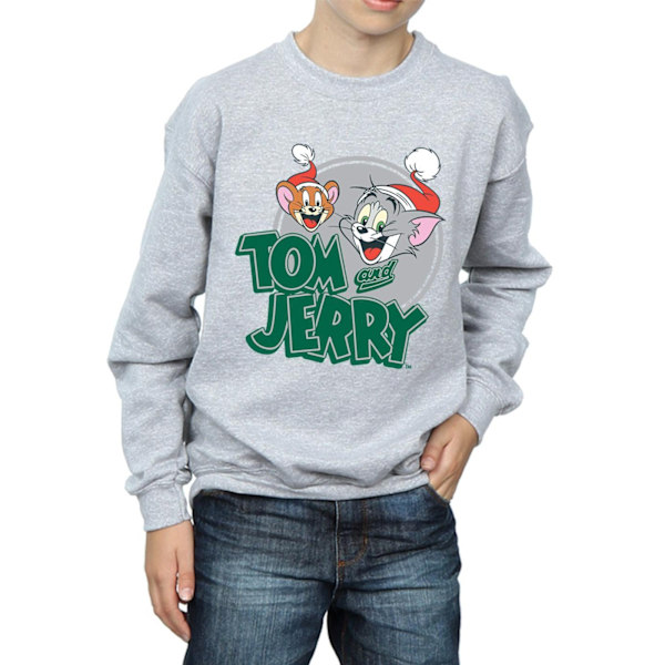 Tom och Jerry Pojkar Julhälsningar Sweatshirt 9-11 År Sp Sports Grey 9-11 Years