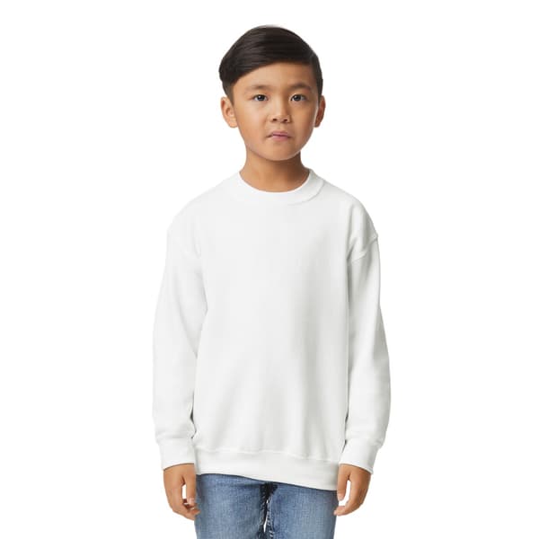 Gildan Barn/Barn Heavy Blend Drop Shoulder Sweatshirt 9 År Vit White 9 Years