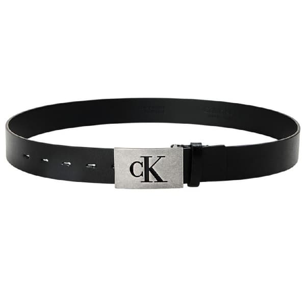 Calvin Klein Herrläderbälte 90cm Svart/Silver Black/Silver 90cm