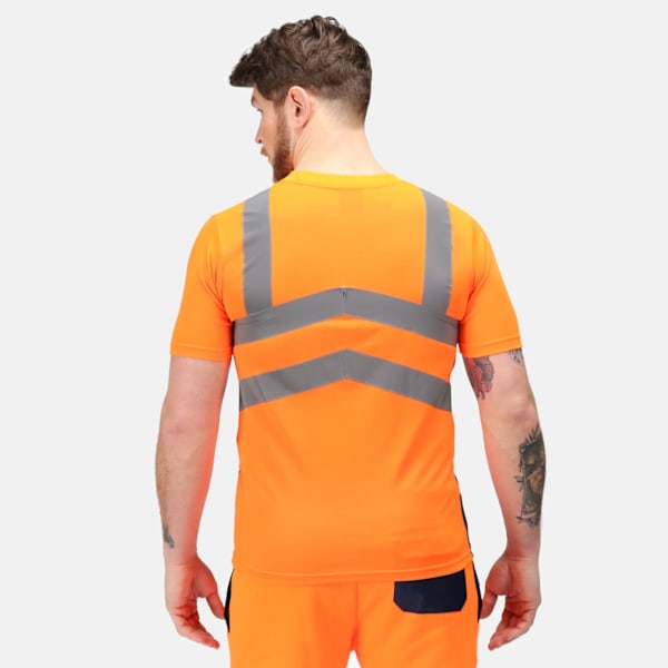 Regatta Pro Hi-Vis kortärmad T-shirt S Orange/Navy Orange/Navy S