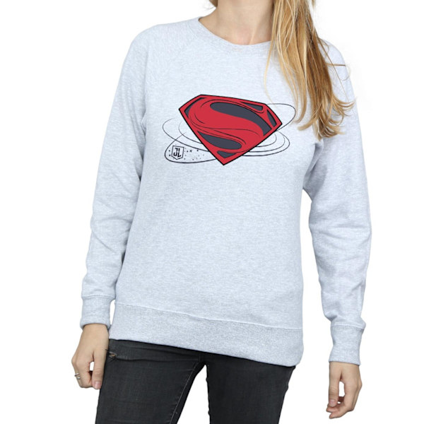 DC Comics Dam/Kvinnor Justice League Film Superman Logotyp Sweatshirt Heather Grey S